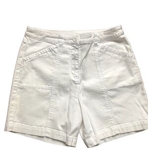 Cleo Cotton Crisp White Belted  Shorts size 10P